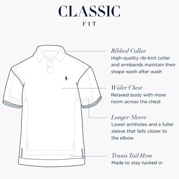 Polo Ralph Lauren Men's Classic-Fit Mesh‎ Ribbed Polo, Size XLT, Heather Grey - Picture 8 of 15
